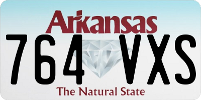 AR license plate 764VXS