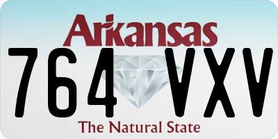 AR license plate 764VXV