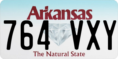 AR license plate 764VXY