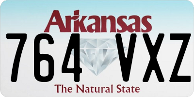 AR license plate 764VXZ