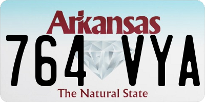 AR license plate 764VYA