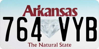 AR license plate 764VYB