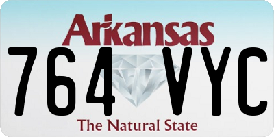 AR license plate 764VYC