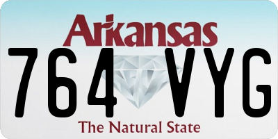 AR license plate 764VYG