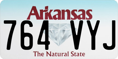 AR license plate 764VYJ