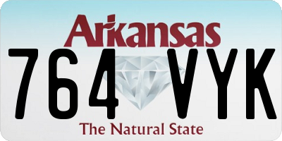 AR license plate 764VYK