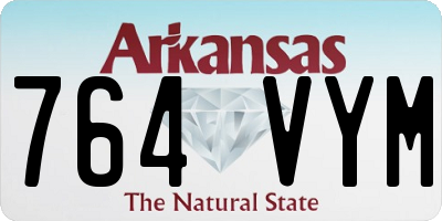 AR license plate 764VYM