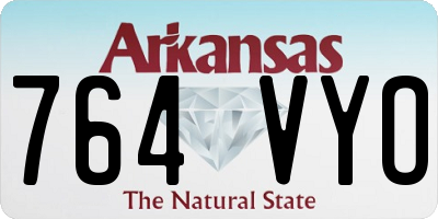 AR license plate 764VYO