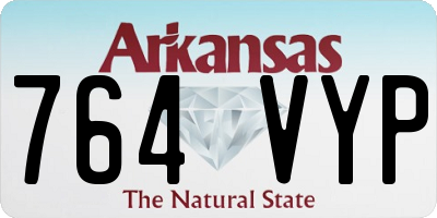 AR license plate 764VYP