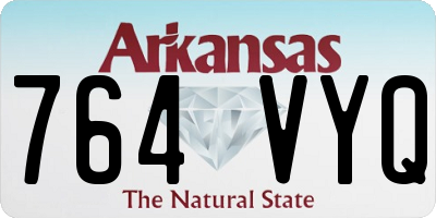 AR license plate 764VYQ