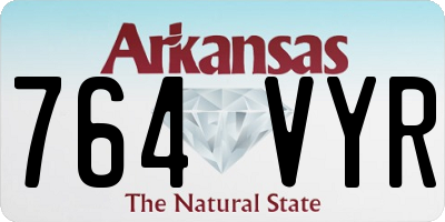 AR license plate 764VYR