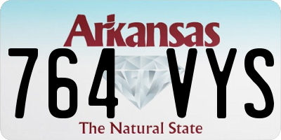 AR license plate 764VYS