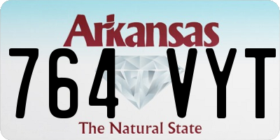 AR license plate 764VYT