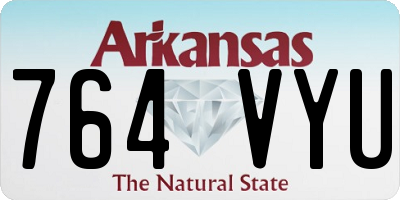 AR license plate 764VYU