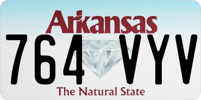 AR license plate 764VYV