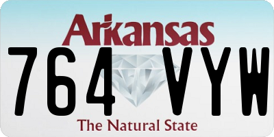 AR license plate 764VYW