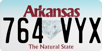 AR license plate 764VYX