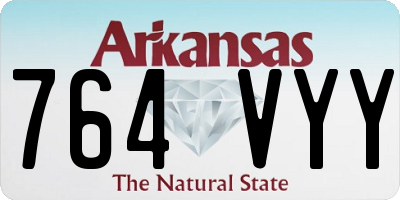 AR license plate 764VYY