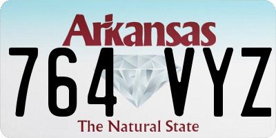 AR license plate 764VYZ