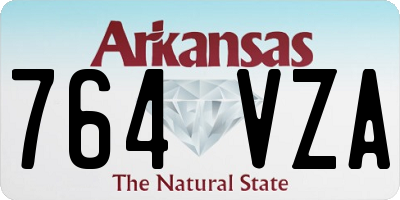 AR license plate 764VZA