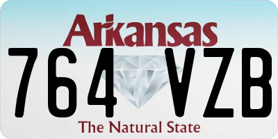 AR license plate 764VZB
