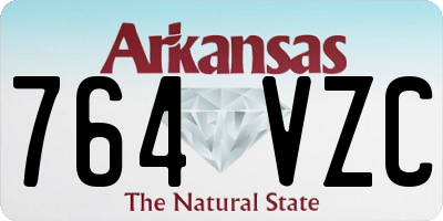 AR license plate 764VZC