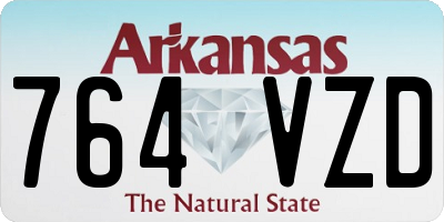 AR license plate 764VZD