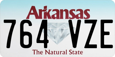 AR license plate 764VZE