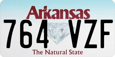 AR license plate 764VZF