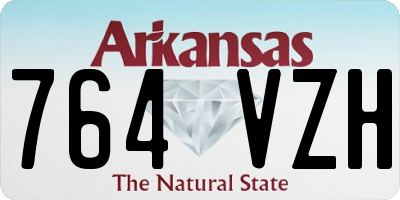 AR license plate 764VZH