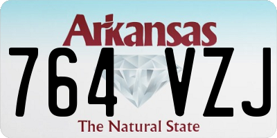 AR license plate 764VZJ