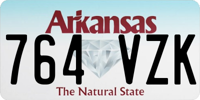 AR license plate 764VZK