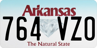 AR license plate 764VZO