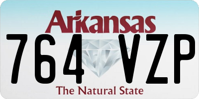 AR license plate 764VZP