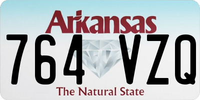 AR license plate 764VZQ