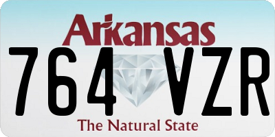 AR license plate 764VZR