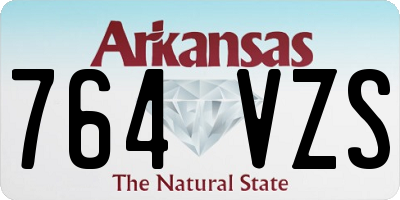AR license plate 764VZS