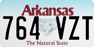 AR license plate 764VZT
