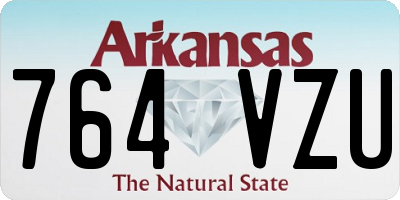 AR license plate 764VZU