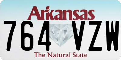 AR license plate 764VZW