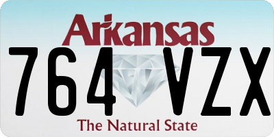 AR license plate 764VZX