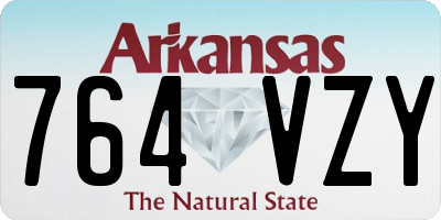 AR license plate 764VZY