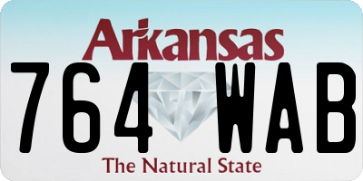 AR license plate 764WAB