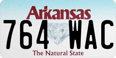 AR license plate 764WAC