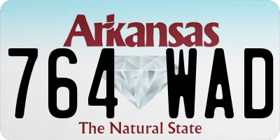 AR license plate 764WAD