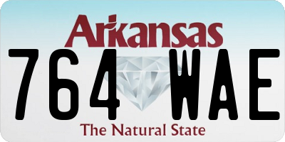 AR license plate 764WAE