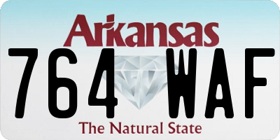 AR license plate 764WAF