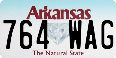 AR license plate 764WAG