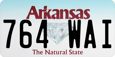AR license plate 764WAI