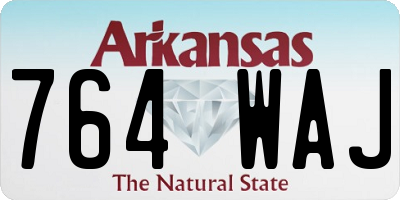 AR license plate 764WAJ